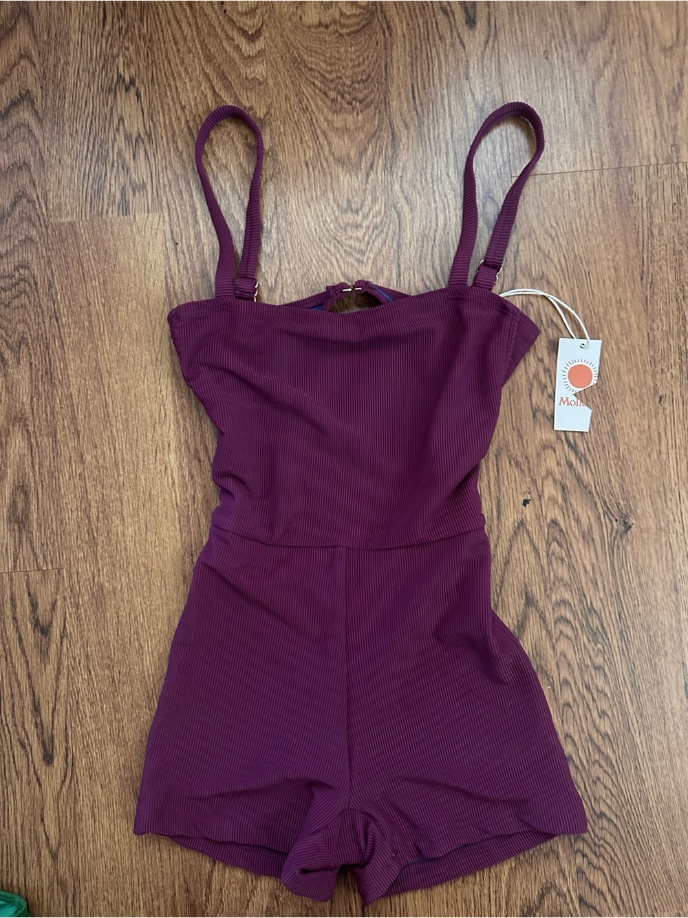 Mollusk Ribbed Purple Adjustable-Strap One-Piece size XS NWT beach wear